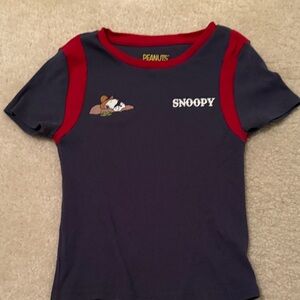 Aeropostale Kids Navy and Red Snoopy Tee